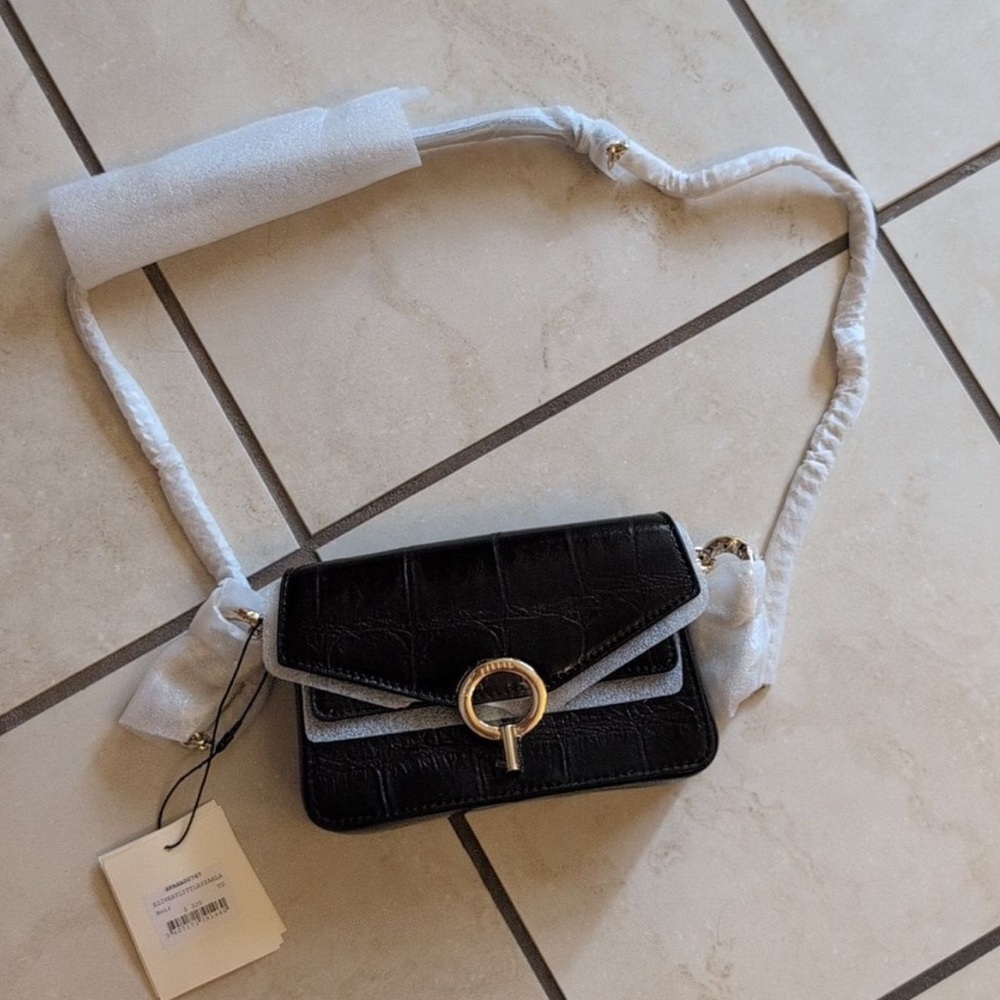 SOLD Sandro Mock Croc Leather YZA Bag